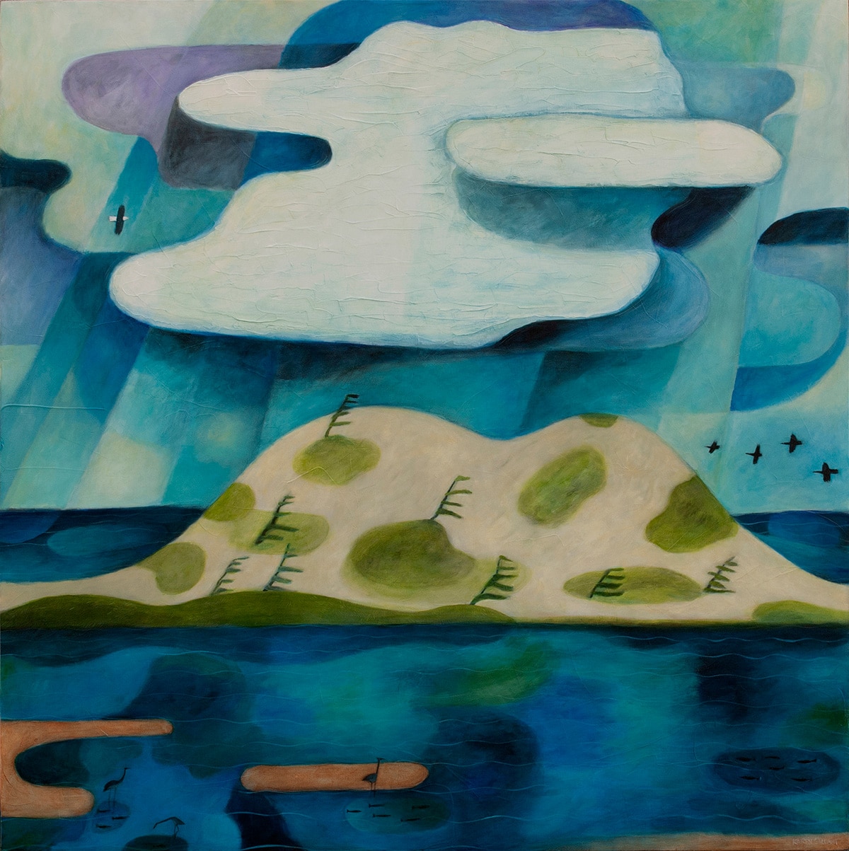 Clouds Over Dune–Tracadie 36"x36"