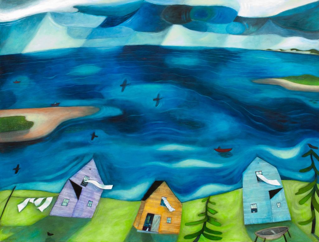 Houses Swaying by the season. Curtains flowing in the wind.